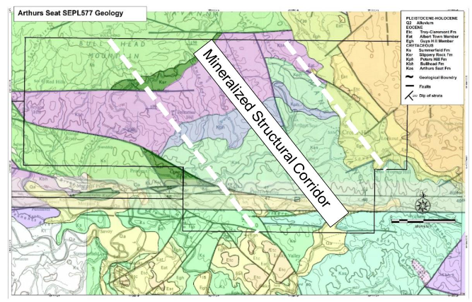 Mineralized Structural Corridor